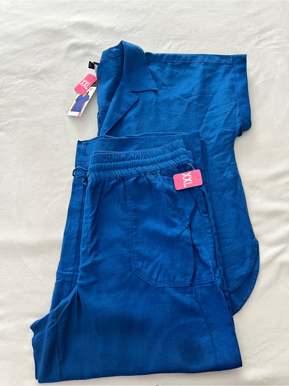 Nautica Royal Blue Women Linen & Top Set